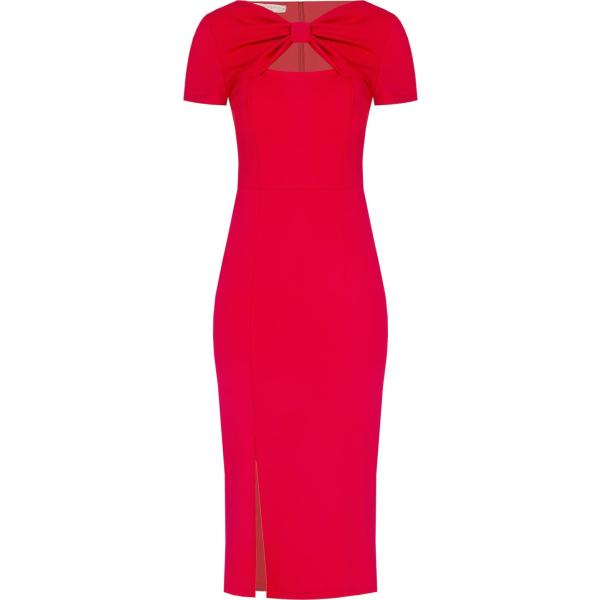 vestiti midi/longuette Rinascimento rosso tinta unita