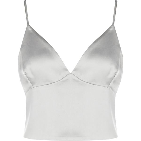 top Rinascimento grigio tinta unita
