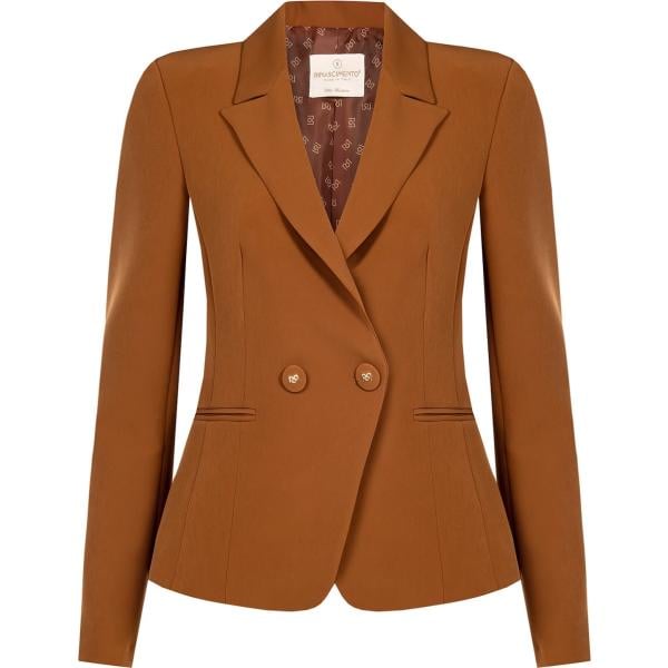 blazer Rinascimento marrone tinta unita