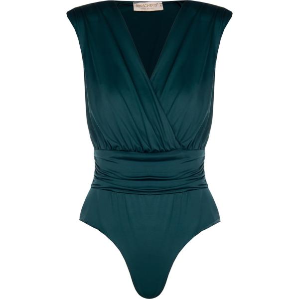 body Rinascimento verde tinta unita