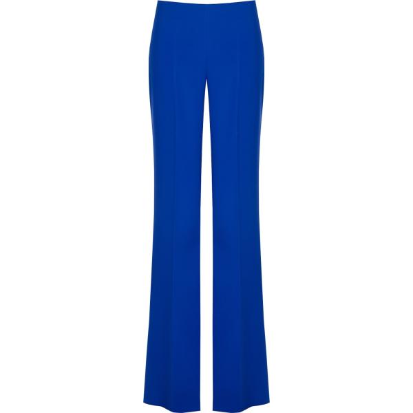 pantaloni a palazzo Rinascimento blu tinta unita