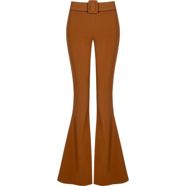 pantaloni Rinascimento marrone tinta unita
