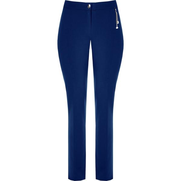 pantaloni a palazzo Rinascimento blu tinta unita