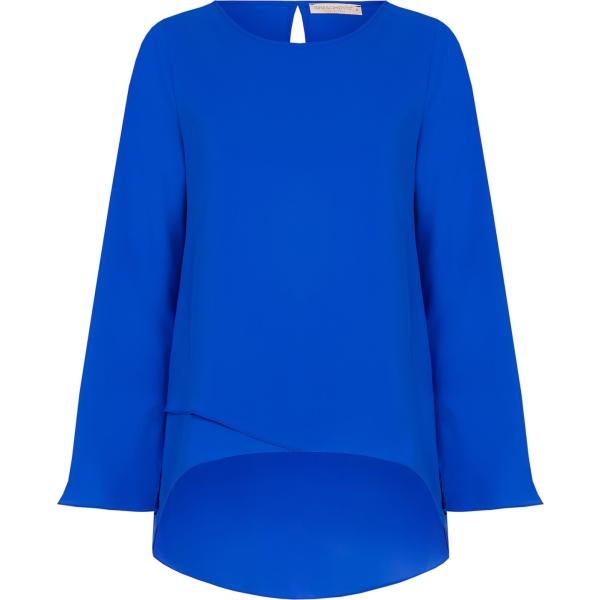 bluse Rinascimento blu tinta unita