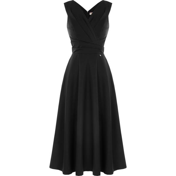 vestiti midi/longuette Rinascimento nero tinta unita