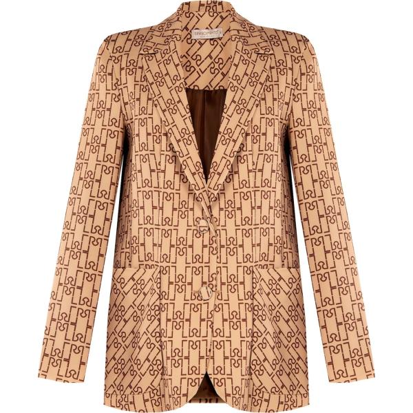 cappotti Rinascimento marrone con stampe