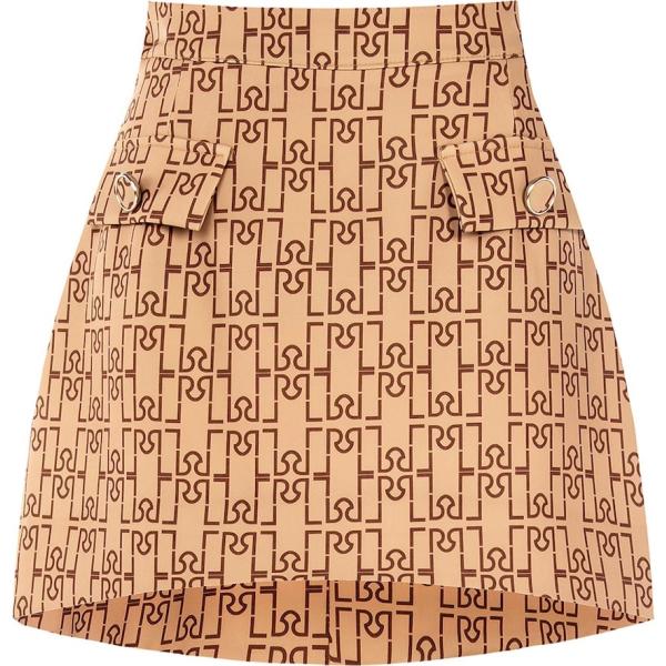 minigonne Rinascimento arancione con stampe