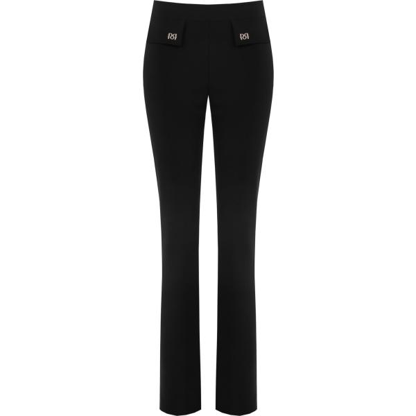 pantaloni Rinascimento nero tinta unita