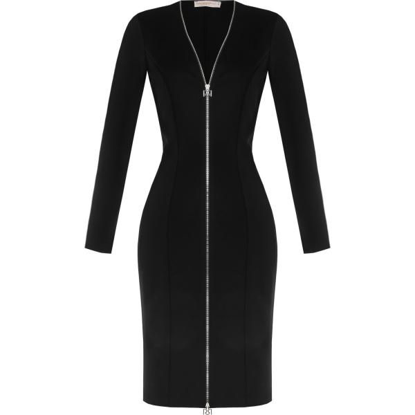 vestiti midi/longuette Rinascimento nero tinta unita