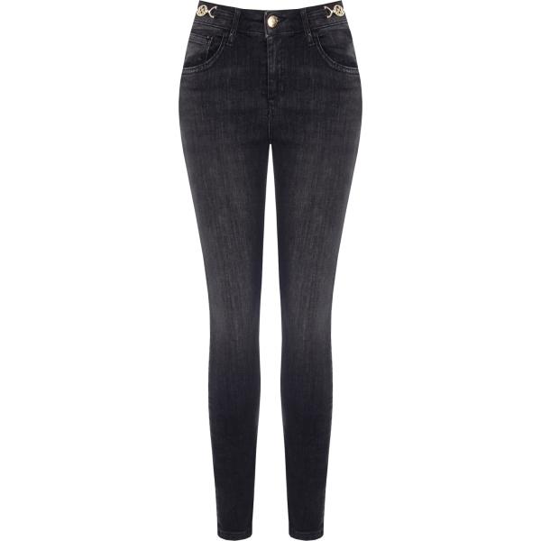 jeans skinny Rinascimento nero tinta unita