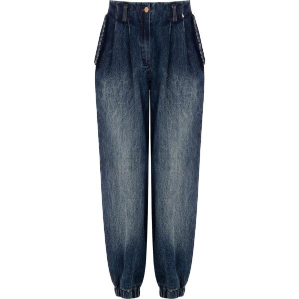 jeans Rinascimento blu tinta unita