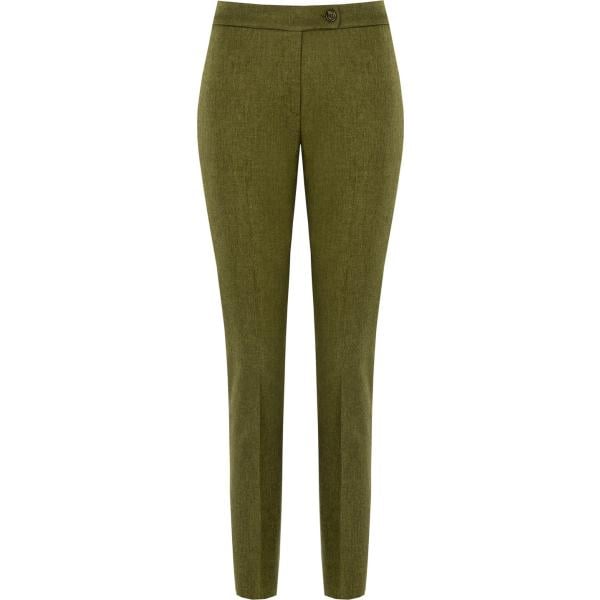 pantaloni skinny Rinascimento verde tinta unita