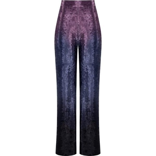 pantaloni a palazzo Rinascimento nero tinta unita