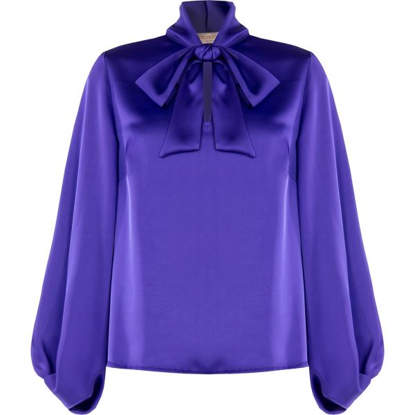 bluse Rinascimento viola tinta unita