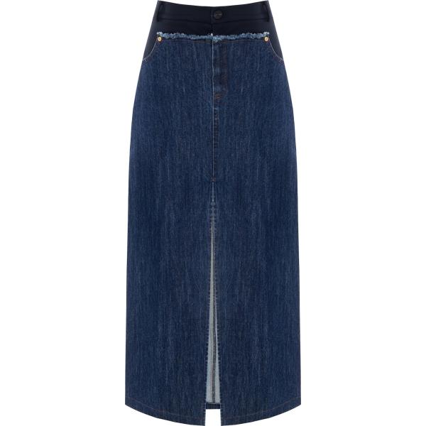 gonne Rinascimento blu tinta unita