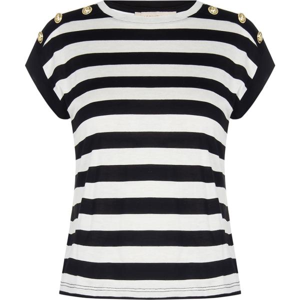 t-shirt Rinascimento multicolore a righe