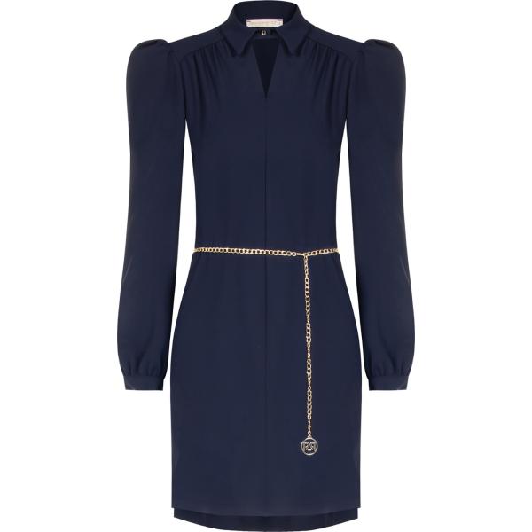 vestiti midi/longuette Rinascimento blu tinta unita