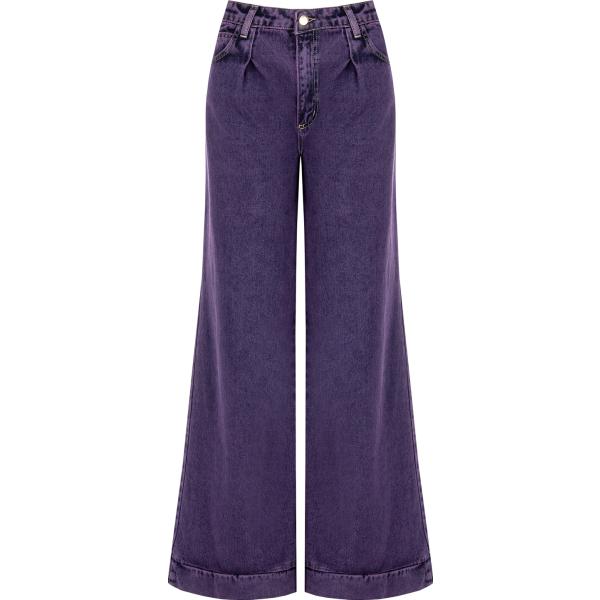 jeans Rinascimento viola tinta unita
