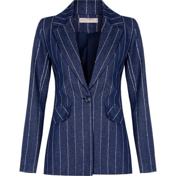 blazer Rinascimento blu a righe