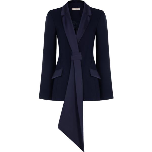 blazer Rinascimento blu tinta unita