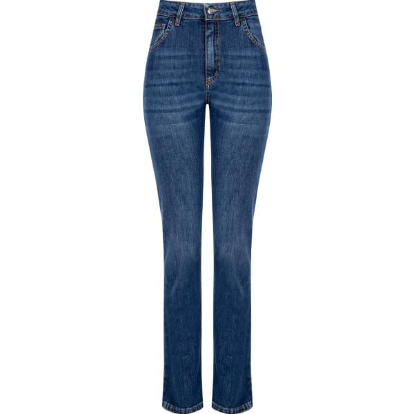 jeans dritti Rinascimento blu tinta unita