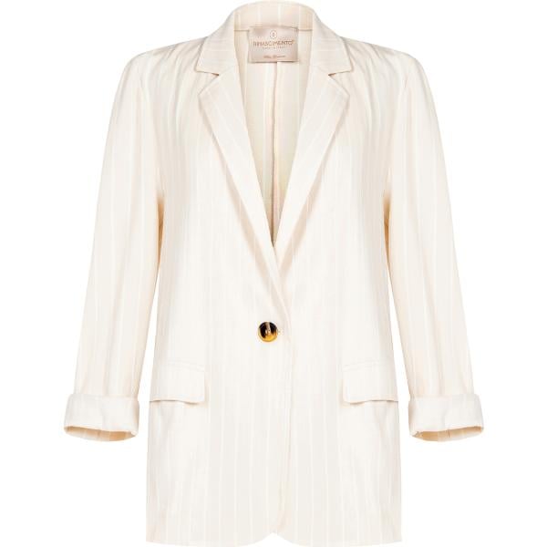 blazer Rinascimento bianco a righe