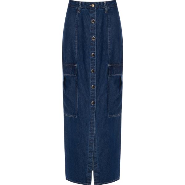 gonne lunghe Rinascimento blu tinta unita