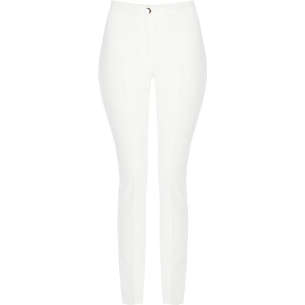 pantaloni skinny Rinascimento bianco tinta unita