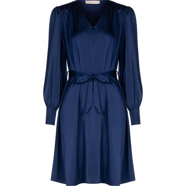vestiti midi/longuette Rinascimento blu tinta unita