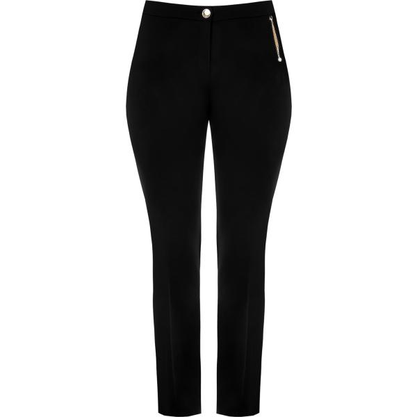 pantaloni Rinascimento nero tinta unita