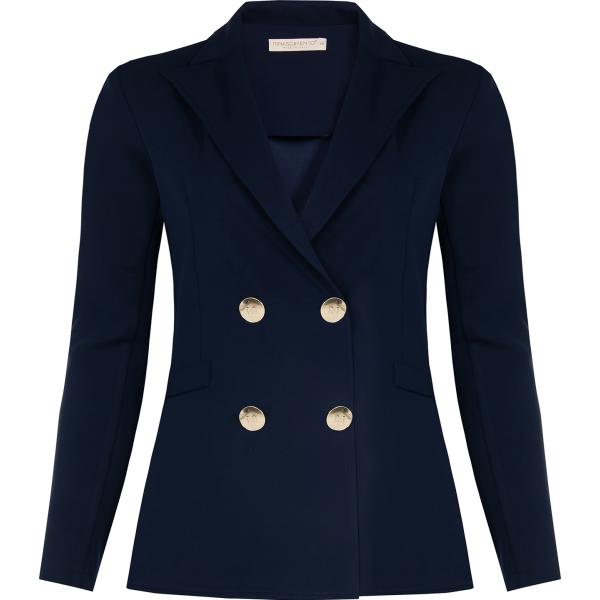 blazer Rinascimento blu tinta unita