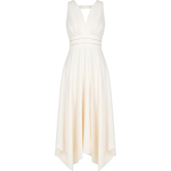 vestiti midi/longuette Rinascimento bianco tinta unita