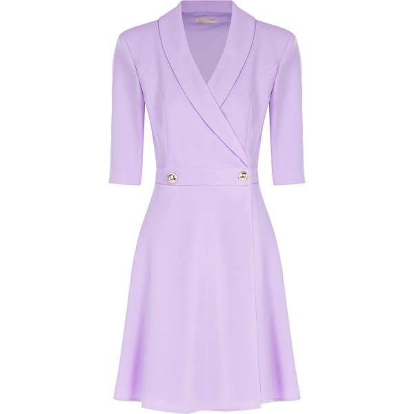 vestiti midi/longuette Rinascimento viola tinta unita