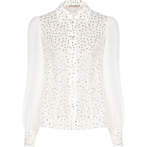 camicie Rinascimento bianco a pois