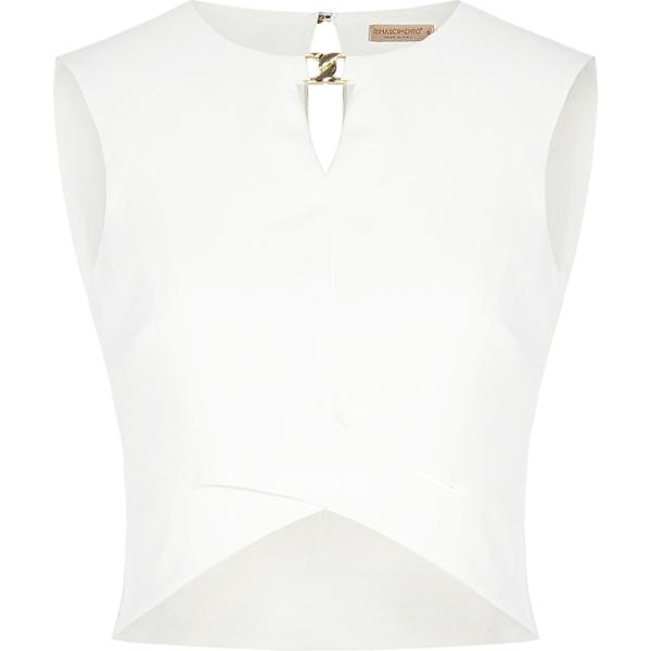 top Rinascimento bianco tinta unita