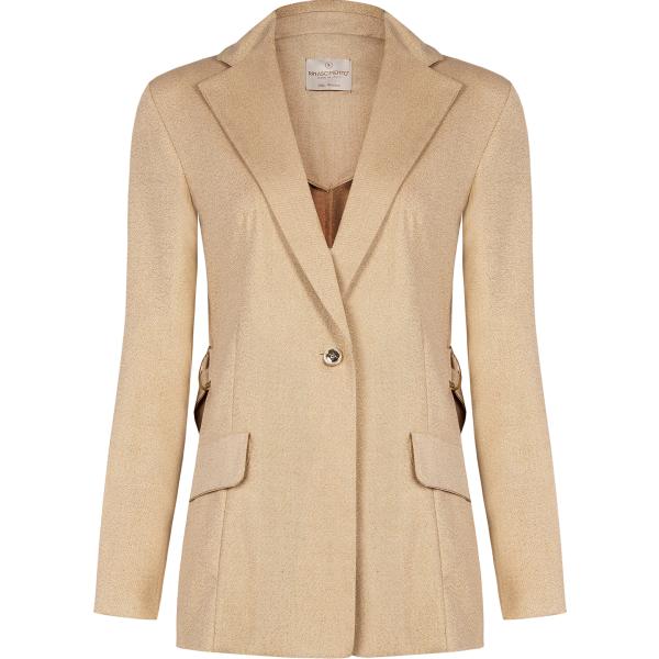 blazer Rinascimento marrone tinta unita