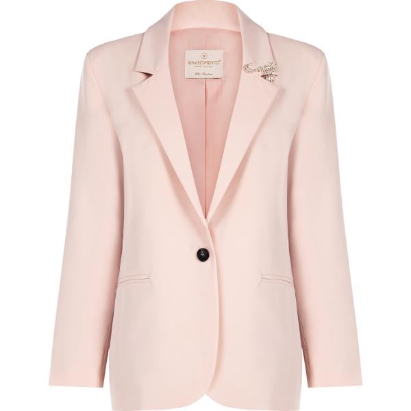 blazer Rinascimento rosa tinta unita