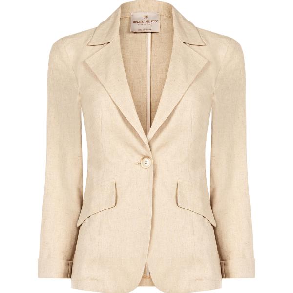 blazer Rinascimento marrone tinta unita