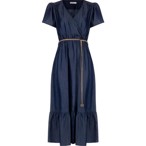 vestiti lunghi Rinascimento blu tinta unita