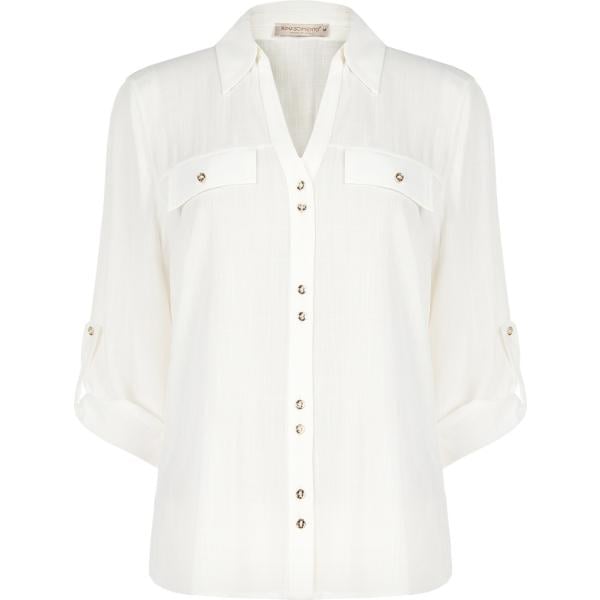 camicie Rinascimento bianco geometrica