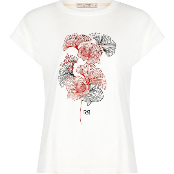 t-shirt Rinascimento bianco con stampe