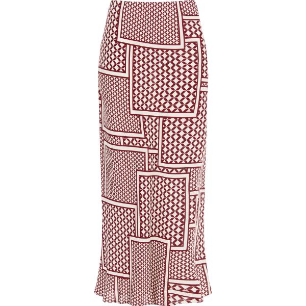 gonne lunghe Rinascimento marrone con stampe