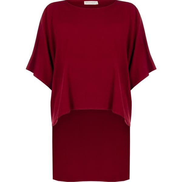 bluse Rinascimento rosso tinta unita