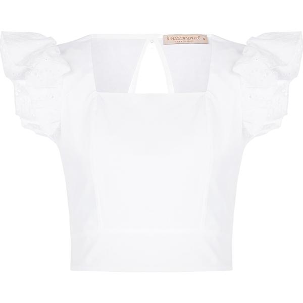 top Rinascimento bianco tinta unita