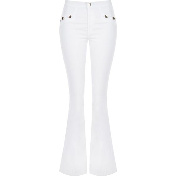 pantaloni Rinascimento bianco tinta unita