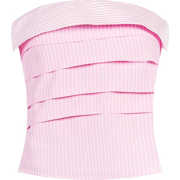 top Rinascimento bianco a righe