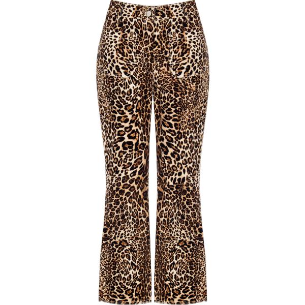 pantaloni Rinascimento marrone animalier