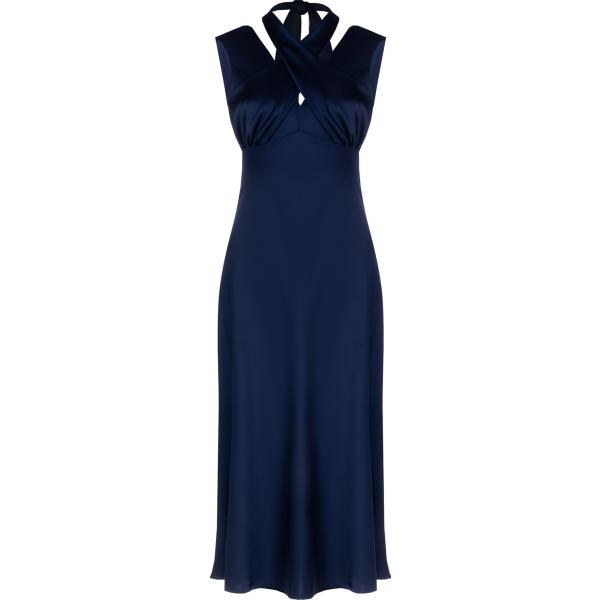 vestiti midi/longuette Rinascimento blu tinta unita