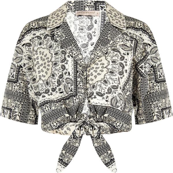 camicie Rinascimento grigio con stampe