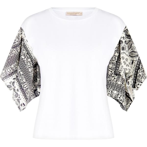 t-shirt Rinascimento bianco con stampe